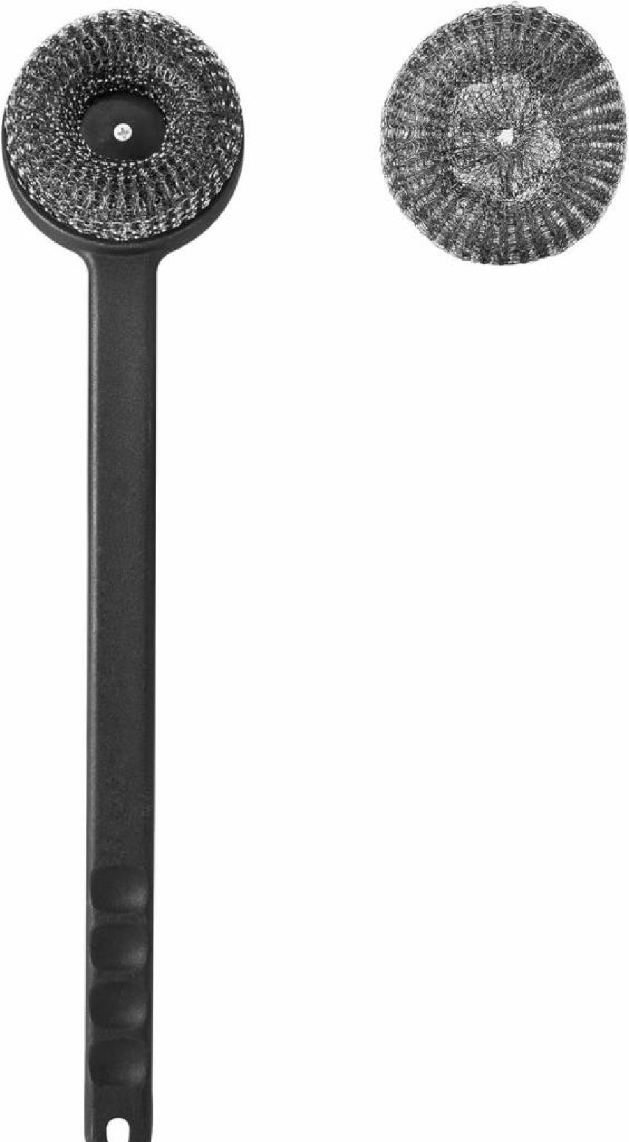 Farberware Heavy-Duty BBQ Grill Brush with Round Scouring Head - Durable Stainless Steel Bristles for Effective Cleaning - Ergonomic Non-Slip Handle - Ideal for Gas, Charcoal Grills - 5275065 Model