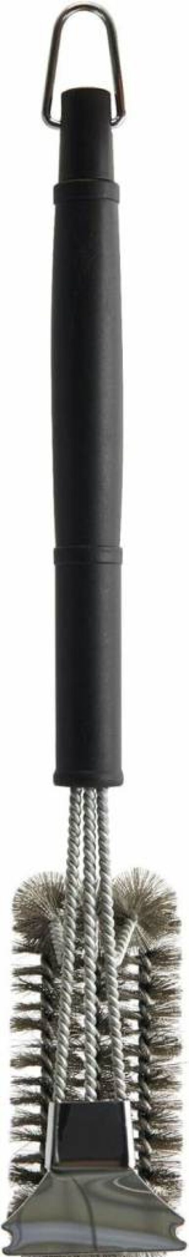 Farberware 18-Inch Black Triple Head BBQ Grill Brush with Durable Bristles - 5261925