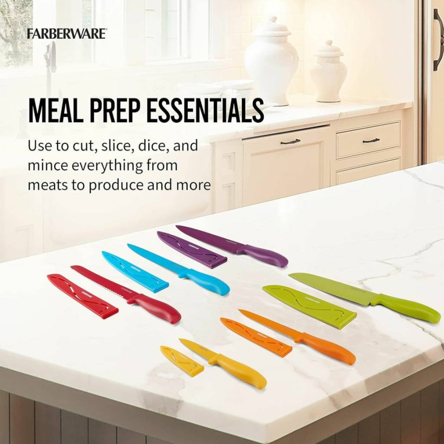 Farberware 23-Piece Multicolor Resin Cutlery Set - Durable & Stylish Kitchen Utensils