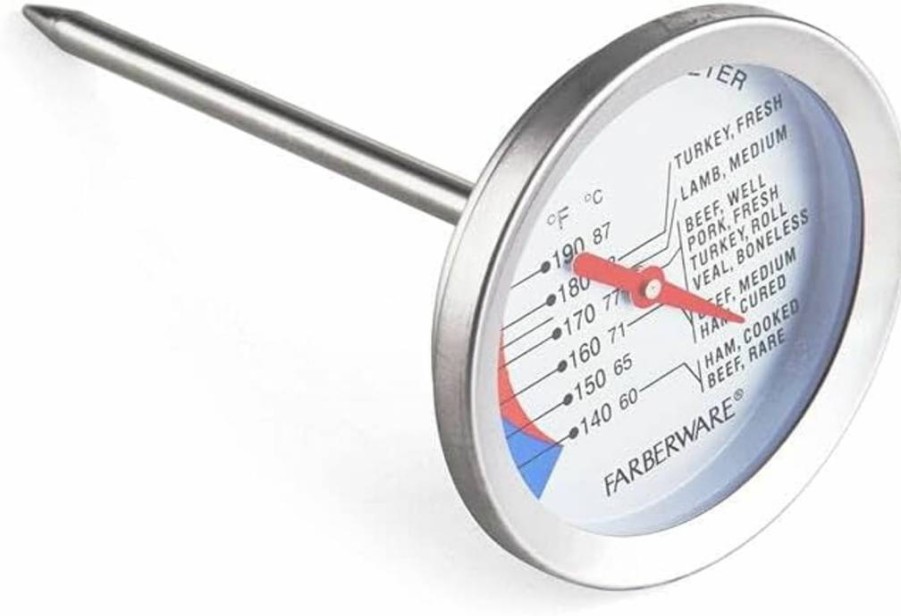 Farberware Deep Fry Thermometer - Clear Glass Cooking Thermometer for Accurate Oil Temperature Measurement