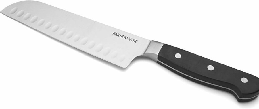 Farberware 7-Inch Santoku Knife - Classic Forged Stainless Steel Blade for Precision Cutting