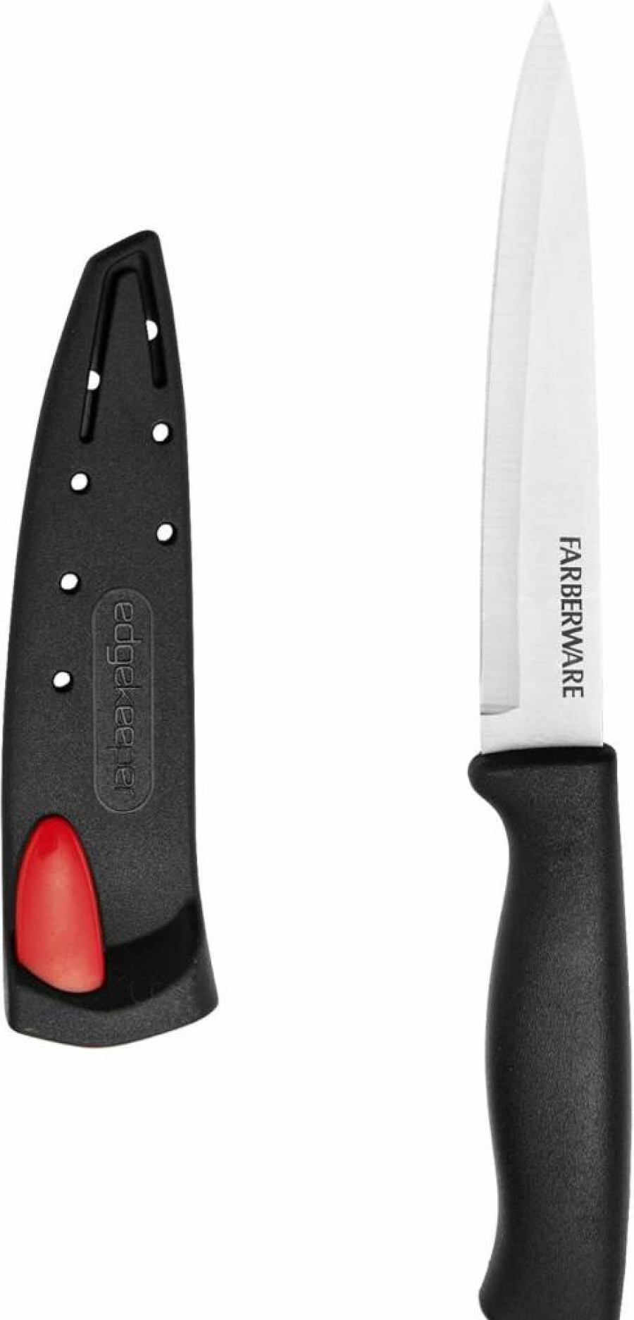 Farberware Edgekeeper 6-Inch Chef Knife - High Carbon Stainless Steel Blade, Self-Sharpening Cover, Ergonomic Handle, Razor-Sharp Precision for Kitchen Cooking