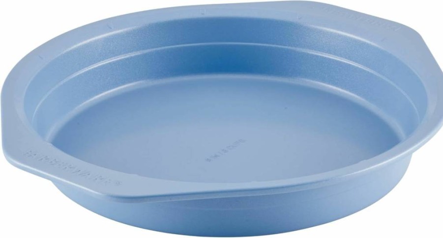 Farberware Nonstick Rectangular Cake Pan 9x13 Inch with Portion Marks - Blue Bakeware for Easy Baking