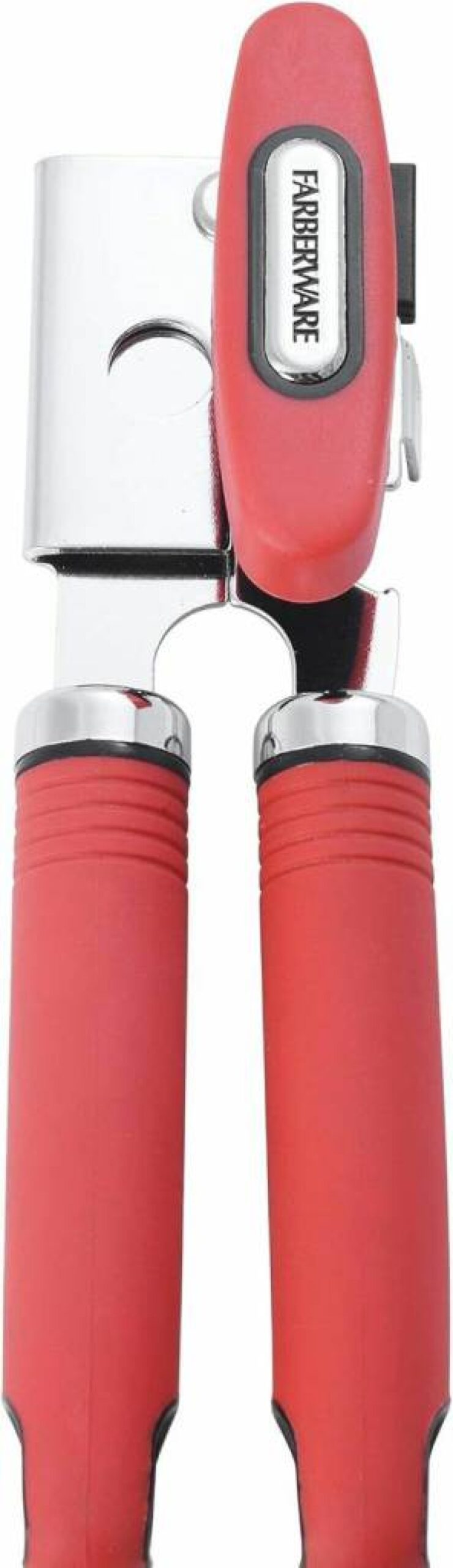 Farberware Red and Black Soft Grip Can Bottle Opener - Ergonomic Kitchen Tool for Easy Opening