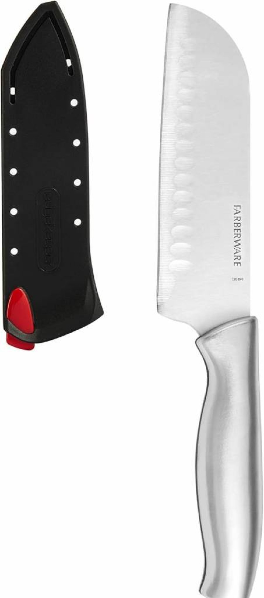 Farberware 5-Inch Santoku Knife with Self-Sharpening Edgekeeper Technology, Stainless Steel Blade