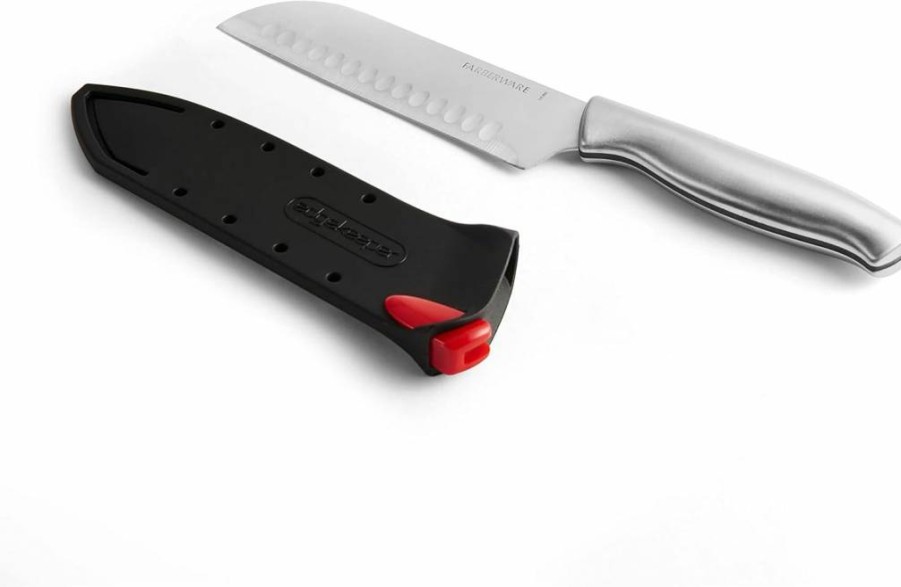 Farberware 5-Inch Santoku Knife with Self-Sharpening Edgekeeper Technology, Stainless Steel Blade