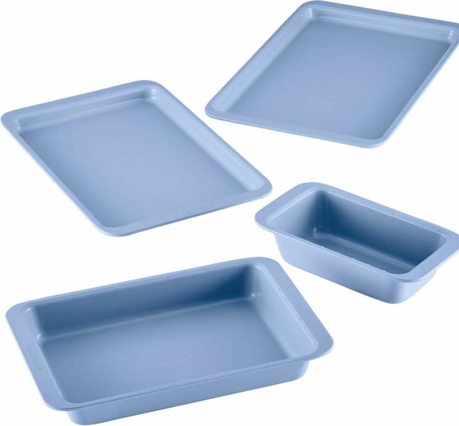 Farberware Nonstick Baking Set - 10x15 Inch Cookie Sheet & 12-Cup Muffin Pan, 2-Piece Blue Bakeware for Easy Cooking