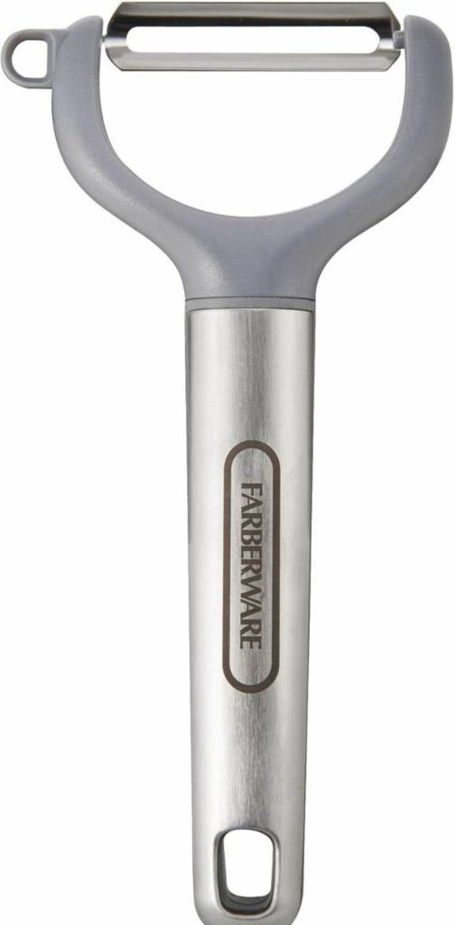 Farberware Professional 8.46-Inch Stainless Steel Ice Cream Scoop with Soft Grip - Gray Kitchen Utensil