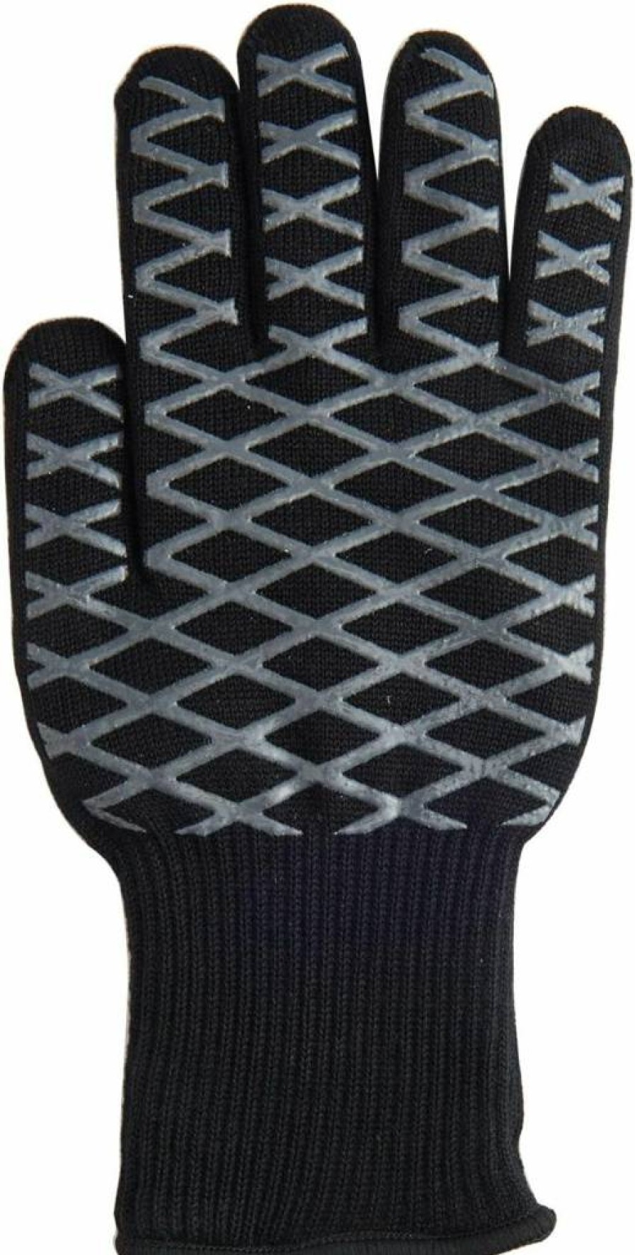 Farberware Heat-Resistant BBQ Grill Oven Mitt - Black, Extra-Large Cooking Glove for Safe Grilling & Baking